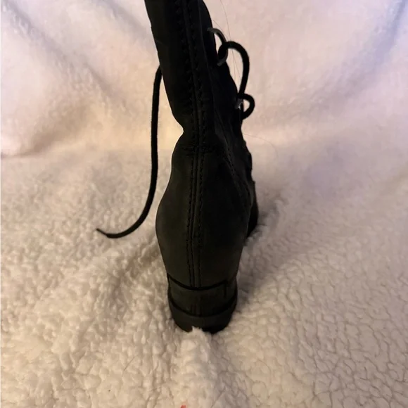 Sorel Women's Black Lace Up Wedge Boots - Picture 2 of 5